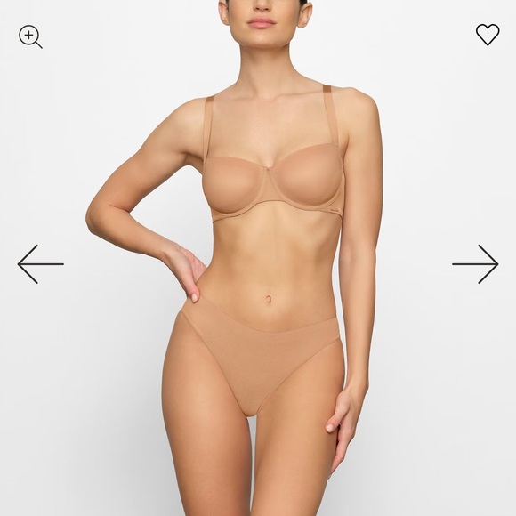 SKIMS UNLINED BALCONETTE BRA-Ochre-36D - Picture 6 of 11